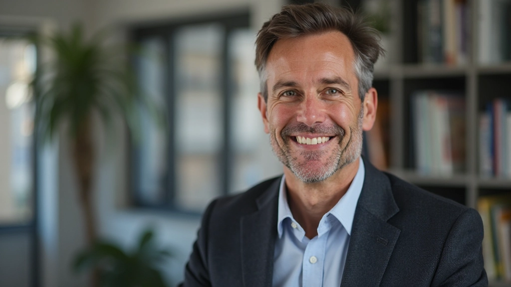 Persona en videollamada mostrando confianza y sonrisa natural