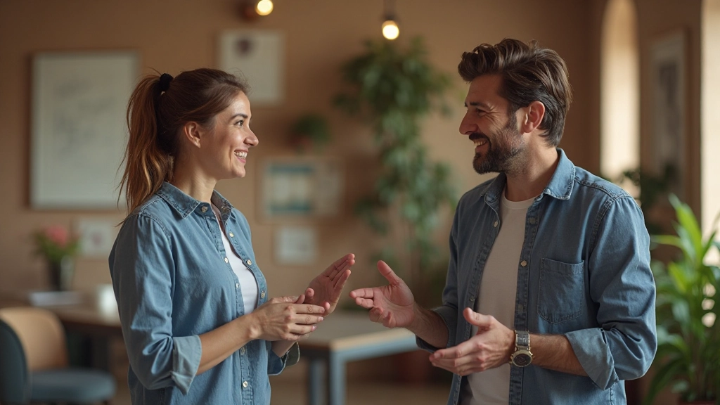 Grupo de personas en sesión de entrenamiento de comunicación interactiva, ambiente colaborativo